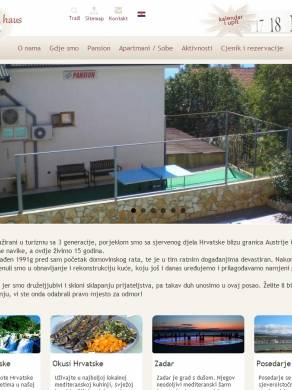 Internet stranice Pansion Adria Haus