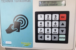 Tankomat, RFID čitač, display i tipkovnica